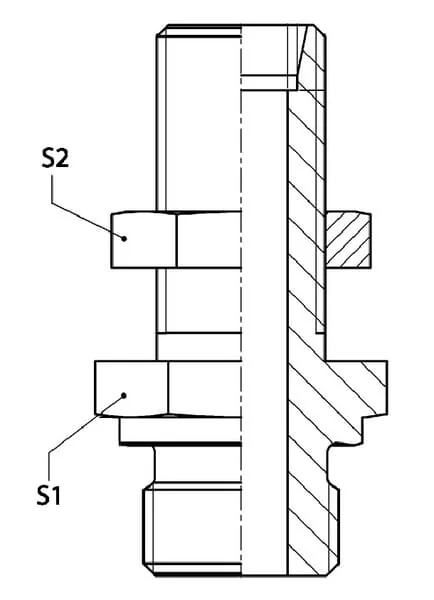 Voss - GESS20SR34 - Durchgangskupplung 20S - 3/4 BSP