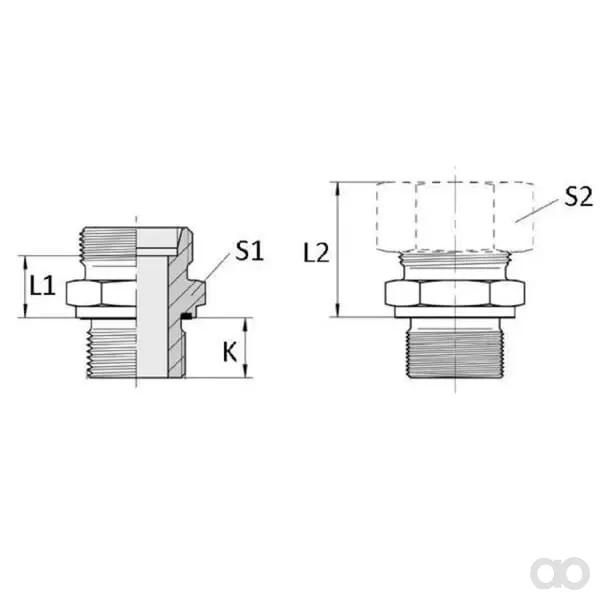 Voss - GEV6SR14WD - Kupplung 6S R1/4