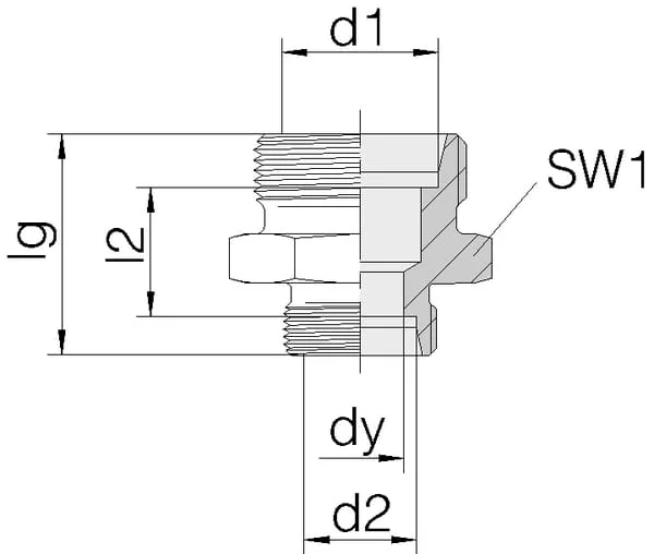 Voss - GS108L - Gerader Adapter (Ohne M/R) 10l 8l