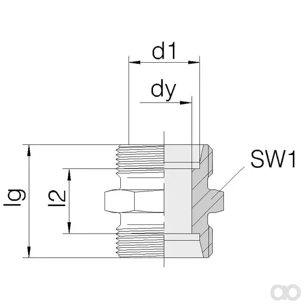 Voss - GS14S - Gerader Adapter (Ohne M/R) 14s