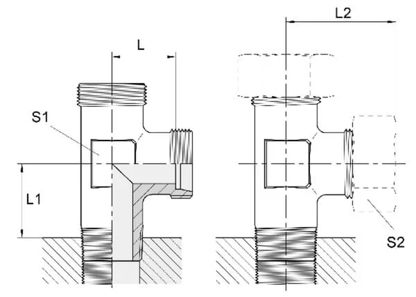 Voss - LEV15LRK12 - T-Kupplung 15L - 1/2