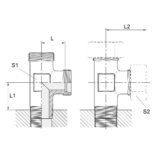 Voss - LEV8LRK14 - L-Kupplung 8L R1/4