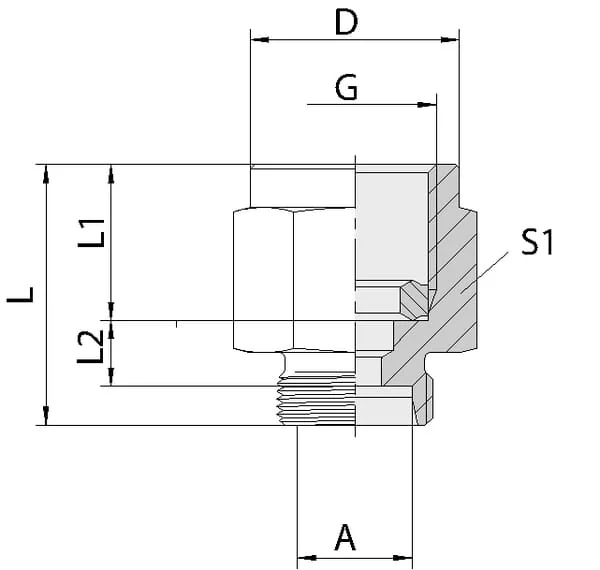 Voss - MAS12SR14 - Pruefpunktkupplung 12S R1/4 BS