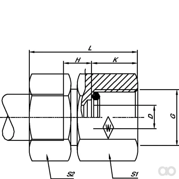 Voss - MAV10LR14 - Manometerkupplung F 10 LR 1/4 BSP
