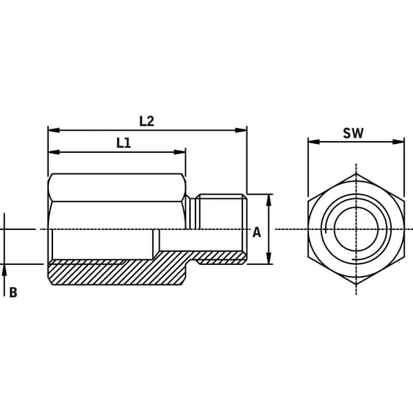 Voss - REDR1438WD - Reduzieradapter M/F (CS) R1/4 R3/8
