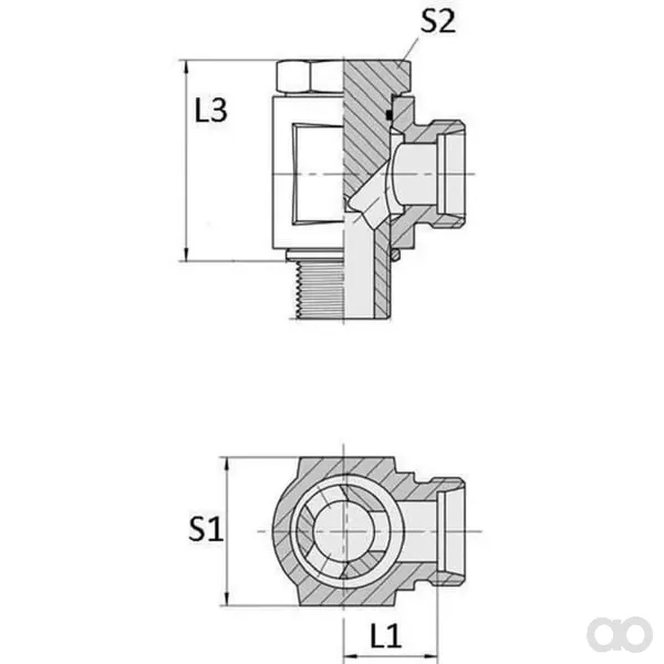 Voss - RSWS16SM22WD - Winkel-Banjo-Kupplung