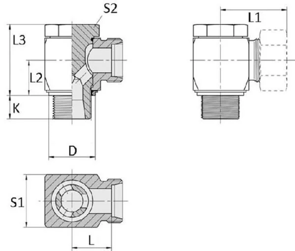 Voss - RSWV25SR1WD - Banjo-Kupplung 25S R1