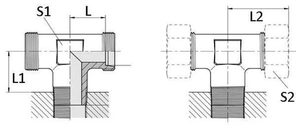 Voss - TES8LRK14 - T-Kupplung 8l R1/4