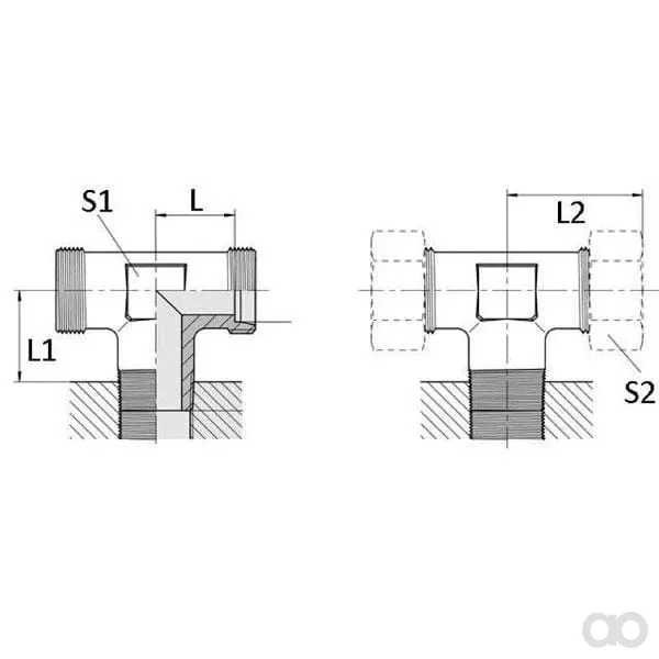 Voss - TEV10LM14 - T-Verbinder 10L M14
