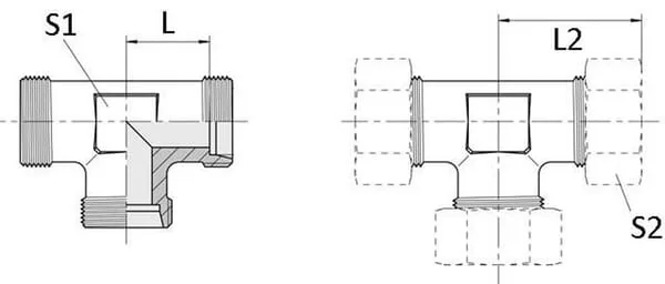 Voss - TS16S - T-Stueck 16S