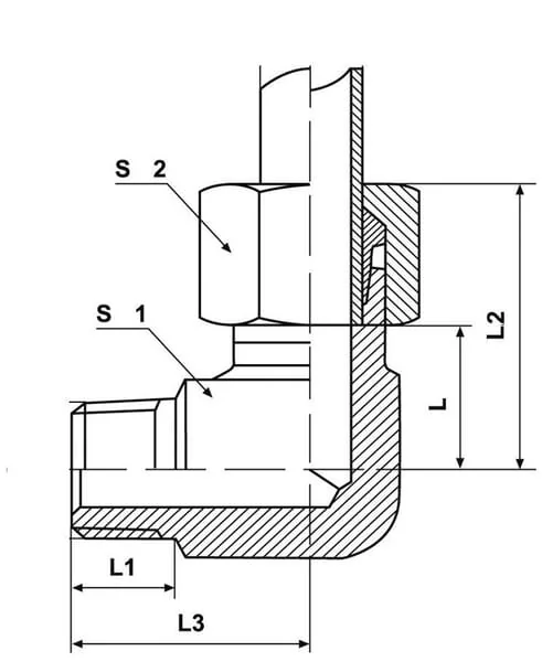 Voss - WEV4LLM8 - Bogenkupplung 4LL M8