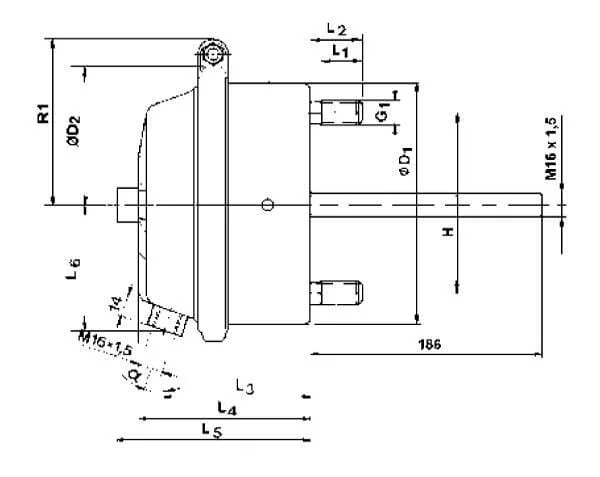 WABCO - 4231069000 - Membranzylinder, Nocke 24