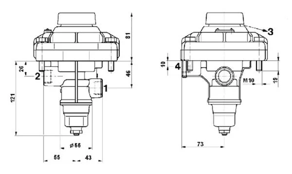 WABCO - 4712001107 - Anhaengersteuerventil