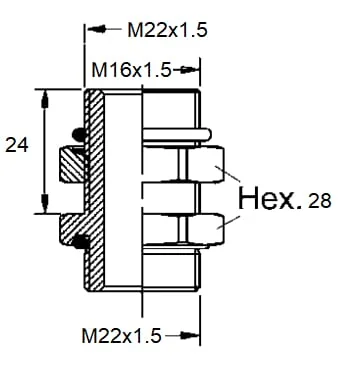 Wabco - 8931042962 - Durchfuehrungsmuffe Mit Kontermutter