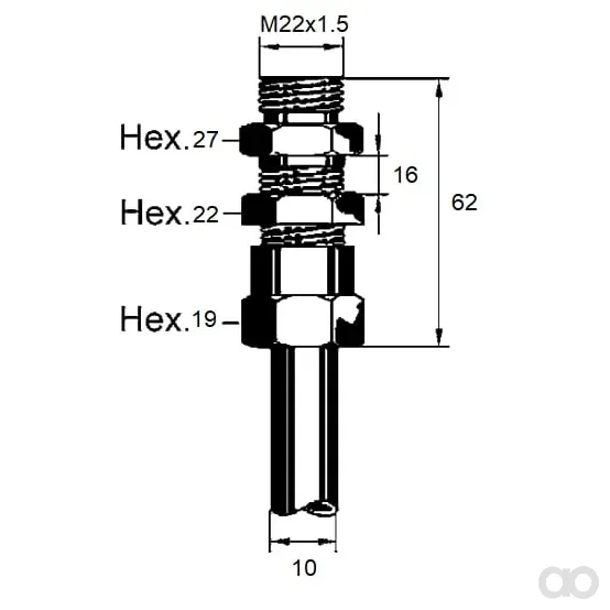 Wabco - 8938210742 - Gerade Bulkhead