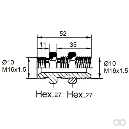 Wabco - 8938905700 - Doppelverbinder Mit Kontermutter
