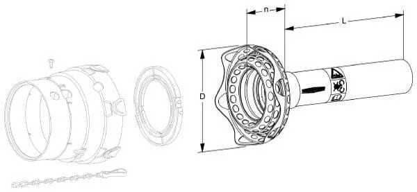 Walterscheid - 1113046HE - Aussenschutz Fuer Kardanwelle, L: 1000 mm Walterscheid