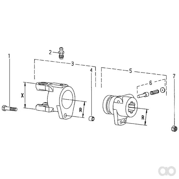 Walterscheid - 206702 - Gabel-Scherbolzen M8 R42 W2200