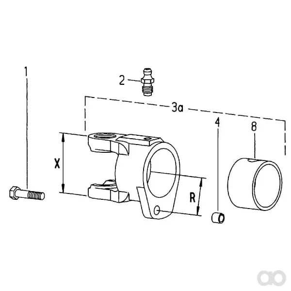Walterscheid - 206702 - Gabel-Scherbolzen M8 R42 W2200