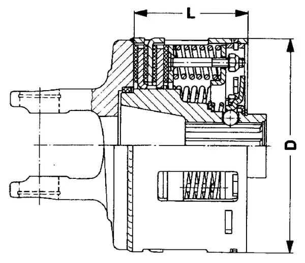 Walterscheid - 5613651150 - Reibungskupplung W2500 K96/4 1 3/8-6