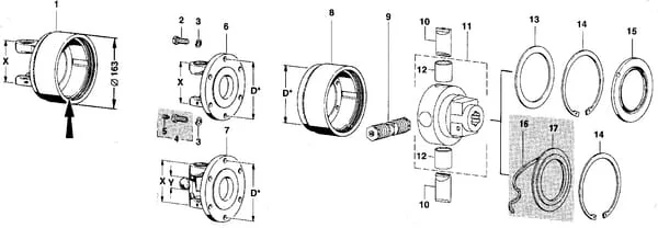 Walterscheid - 592027 - Nabe K64/2-1 3/8 QC