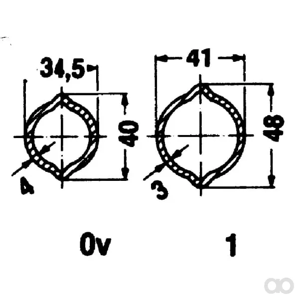 Walterscheid - 751500 - Profilrohr Zitrone 1 Diameter Innen: 42 Diameter Außen: 48x41x3mm L: 2,8m