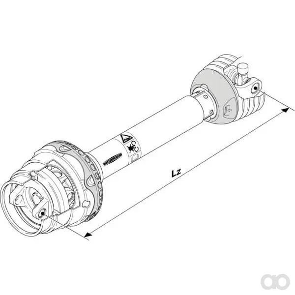 Walterscheid - PWE4801210S4S5OG - Zapfwelle Ohne Gabelköpfe PWE 480 L: 1210mm Walterscheid