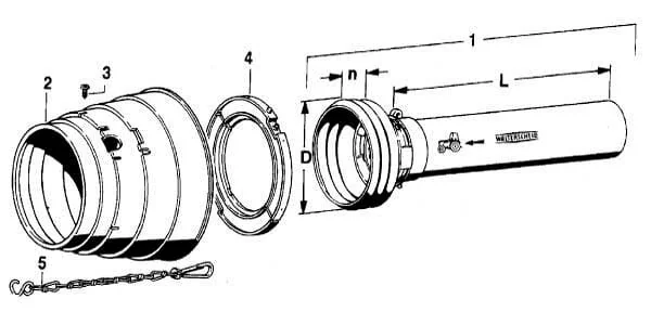 Walterscheid - SD151000AWWZ - Schutzrohr 1000 WWZ Aussenrohr