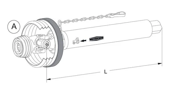 Walterscheid - W24001210IS4LH - Halbantriebswelle Innen W2400 L: 1210mm