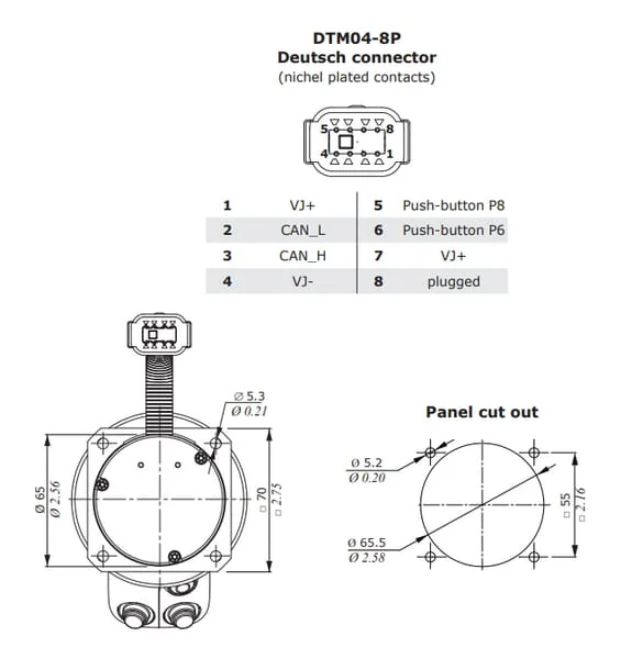 Walvoil - CJW2034A2B - Joystick Für SDM/DLM-Set