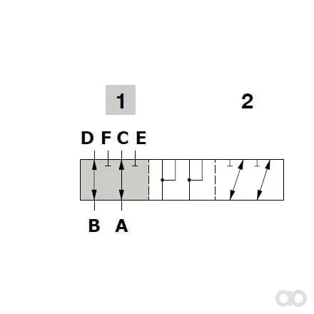 Walvoil - DF056006 - 6-Wege-Ventil DF5/6A-17L