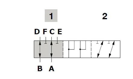 Walvoil - DF106001 - 6-Wege-Schieber DF10/6A-12L