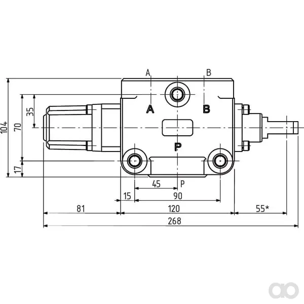 Walvoil - DF253001 - 3-Wege-Ventil DF25/3A-12L