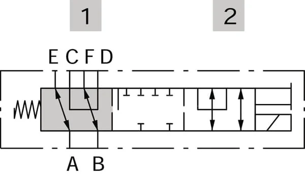 Walvoil - DFE080001 - 6/2-Ventil 12VDC 1/4