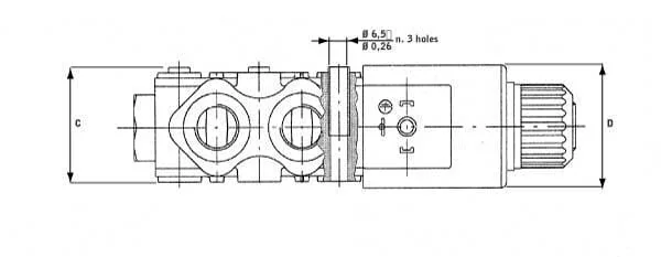 Walvoil - DFE103001L - Ventil DFE10 3/2, 12 VDC 1/2