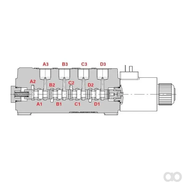 Walvoil - DFE110001 - Ventil DFE110 12/2, 12 VDC 1/2