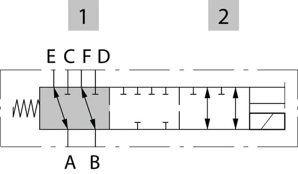 Walvoil - DFE1406001 - Ventil 6/2 DFE140/6 12 VDC 1