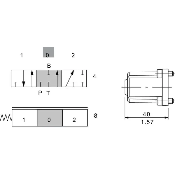 Walvoil - SD41005 - Lenkventil SD4/1-G3-48L-AET, 1 Sektion