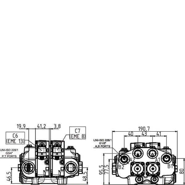 Walvoil - SDM1222002KIT - Proportionalsteuerventil-Satz AE 12VDC