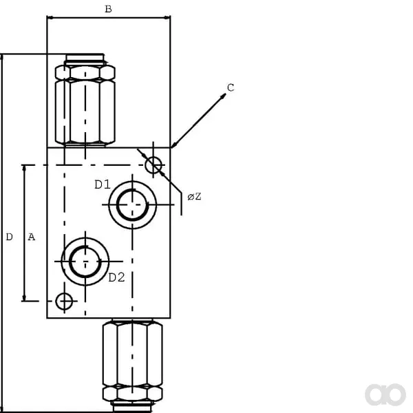 Walvoil - VADDL20001 - Entlastungsventil A-08-S-A-3/4 BSP 3/4 BSP