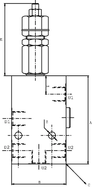 Walvoil - VOSL10001 - Ausgleichsventil A 08 S B 1/2