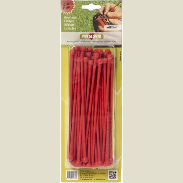 Weed Lover - WEE11040 - Trimmerfaden Diameter 4mm Rund Rot Weed Lover