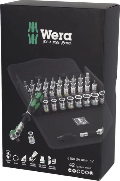 Wera - 05003755001 - Steckschlüsselsatz 1/4" 8100 SA All-In