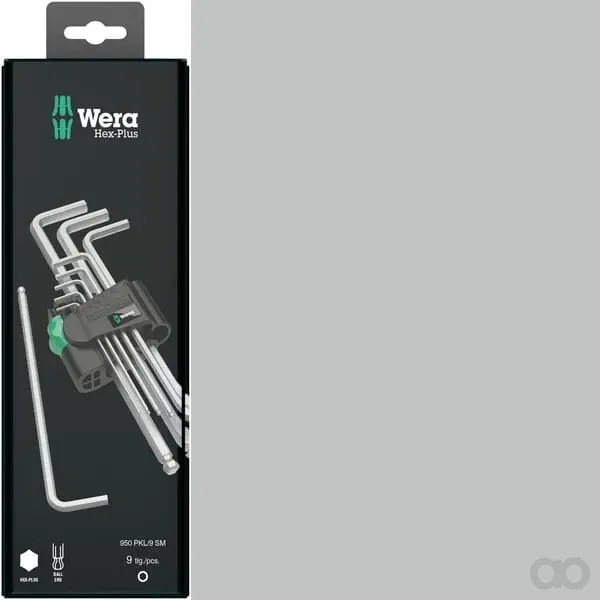 Wera - SC073391 - Innensechskant-Satz mit Langem Arm, 9-Teilig