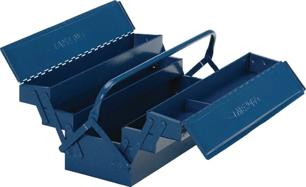 Wesma - HG205S - Werkzeugkasten 195x530x200mm, blau Metall, 5 Fächer, Wesma