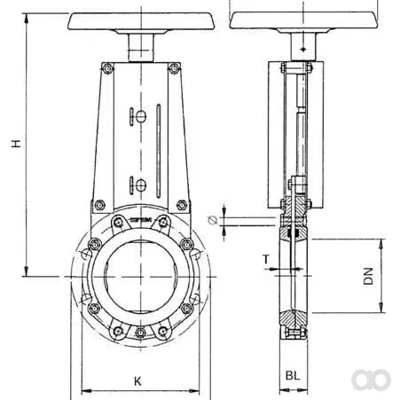 WEY - DN400VNAN - Messerabsperrventil Und Handrad DN 400