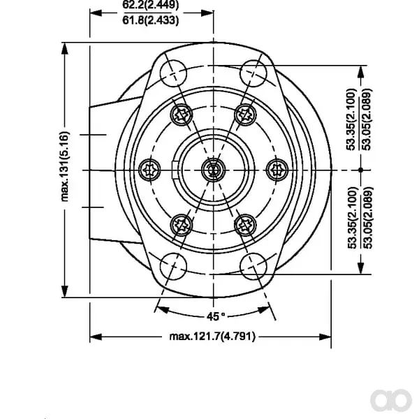 White - OMH400151H1005 - Orbitmotor Welle Diameter 32 4-L