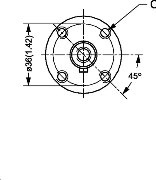 White - OML8151G2001 - Orbitmotor, Welle Diameter 16 Hinten