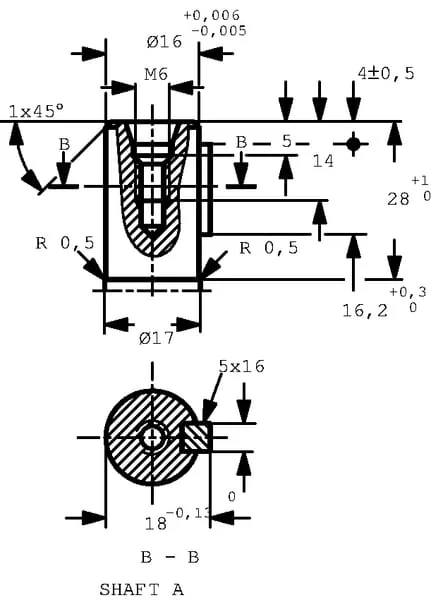 White - OMM125151G0251 - Orbitmotor, Welle Diameter 16 Hinten