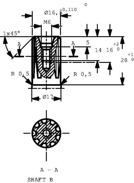 White - OMM32151G0029 - Orbitmotor, Welle Keilprofil Z9 Seitlich